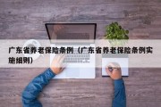 广东省养老保险条例（广东省养老保险条例实施细则）