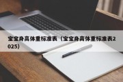 宝宝身高体重标准表（宝宝身高体重标准表2025）