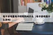 电子游戏里电子的妈妈叫什么（电子游戏是什么游戏）
